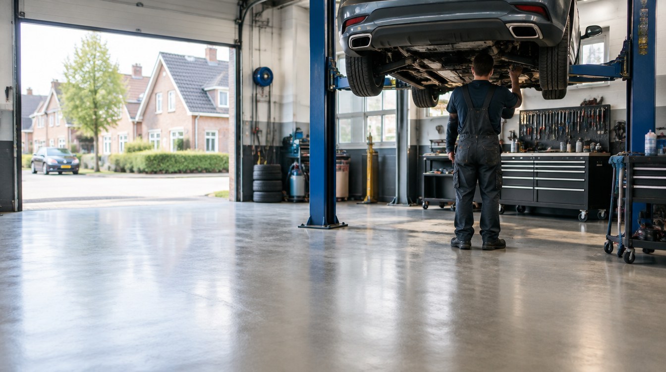 Autogarage in de buurt: werkplaats aan een Nederlandse straat